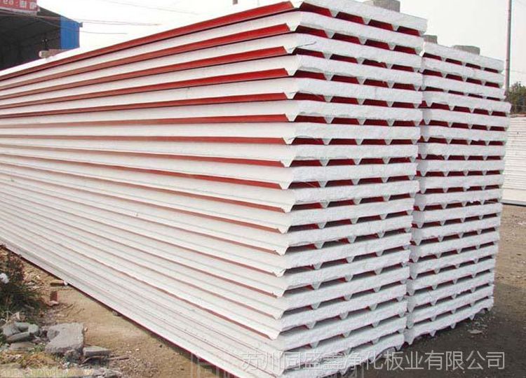 彩钢复合板面板及底板与保温芯材通过粘结剂复合维护板材(图5)