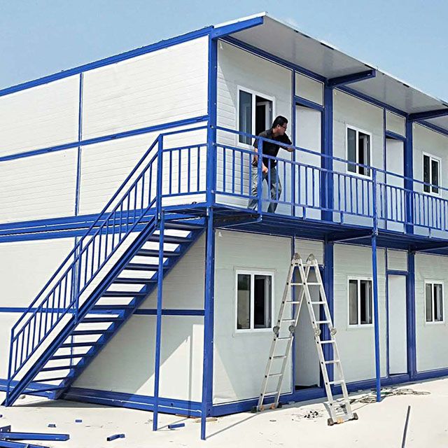 工地彩钢快装房安装方便，房子的所有部件在工厂内完成(图4)