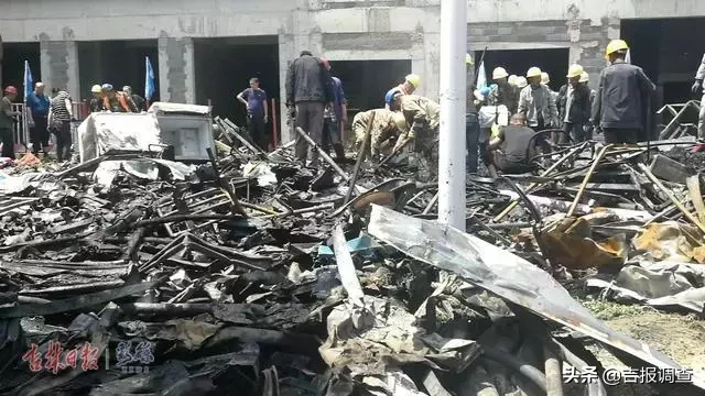 北湖新城吾悦广场项目在建工地起火(图)(图2)