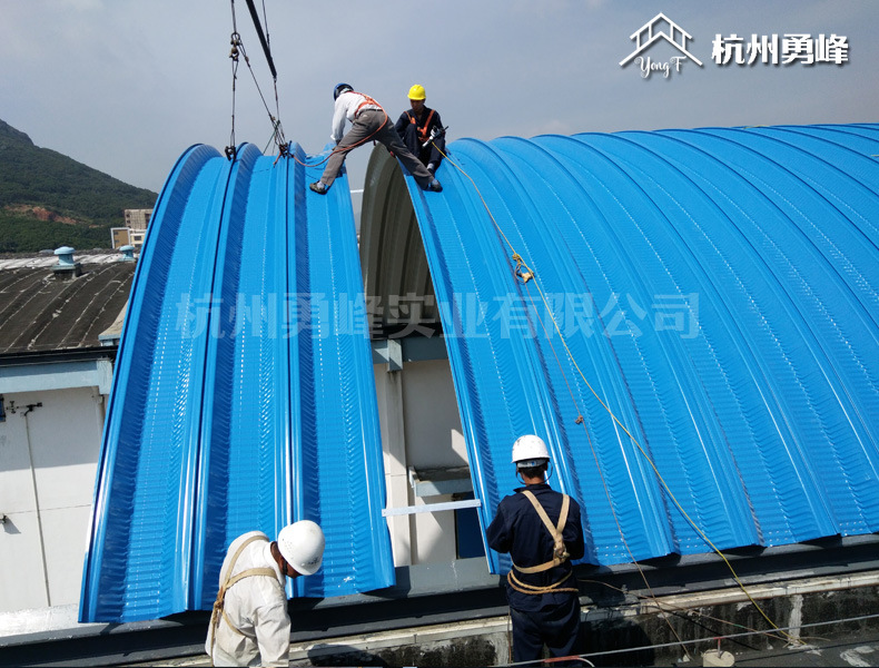 塘厦镇YX900型高空压瓦机出租河南天志彩钢板(图7)