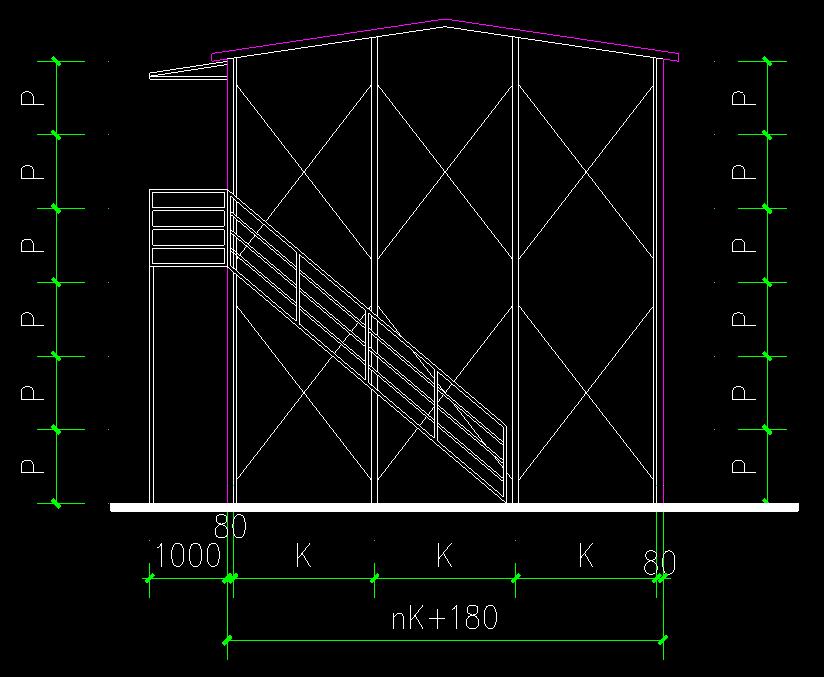 CAD图纸CAD彩钢活动房双层雅致彩钢房CAD图，图纸双层活动房图纸(图1)