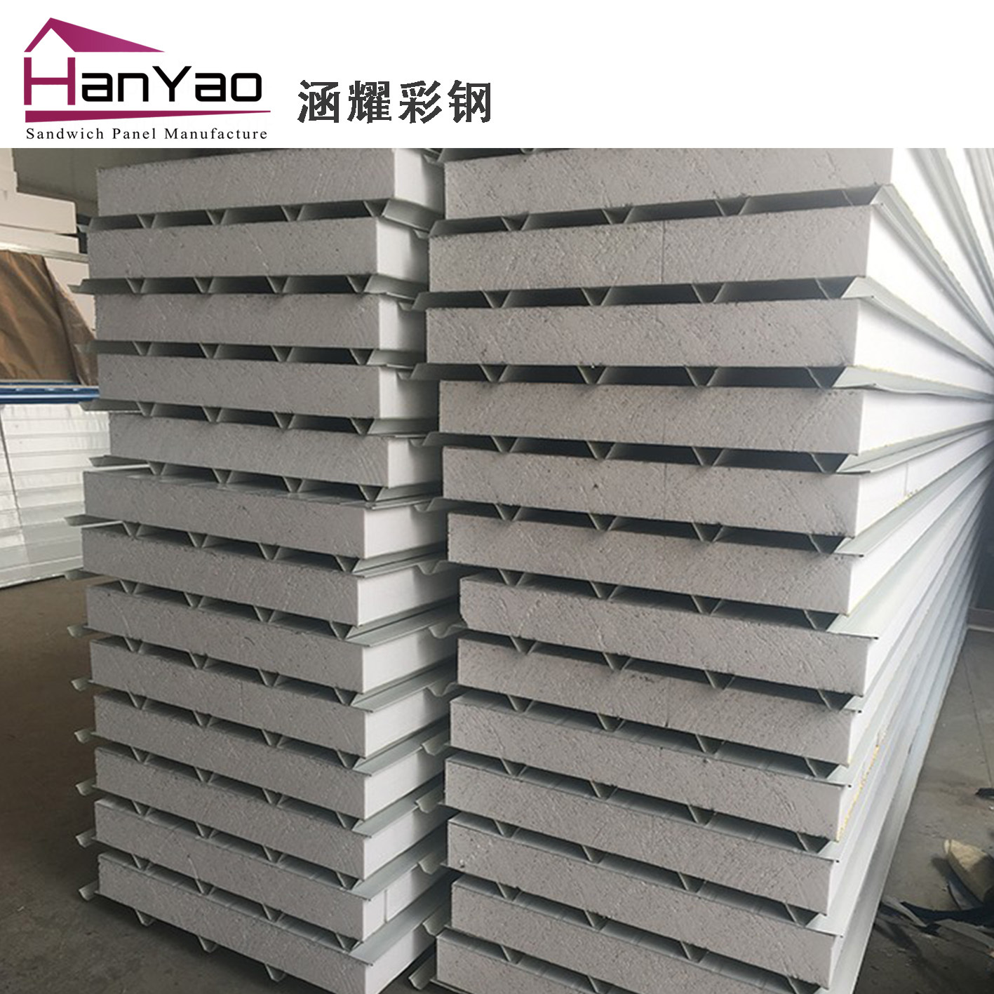 铺钉彩钢夹芯板安装施工工艺，做到纵横对齐，纵横
(图4)