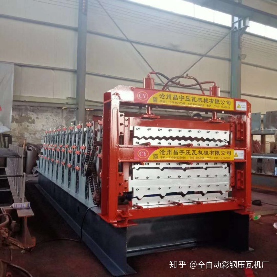 双层彩钢压瓦机截面形状合理的制造工序有哪些改进？(图1)