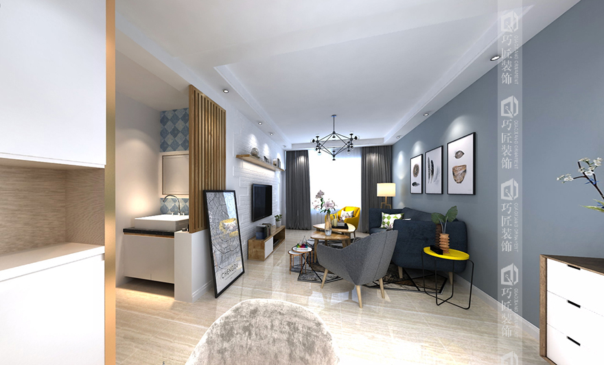 
最新85平小户型北欧极简装修效果图案例分享给你们！(图10)