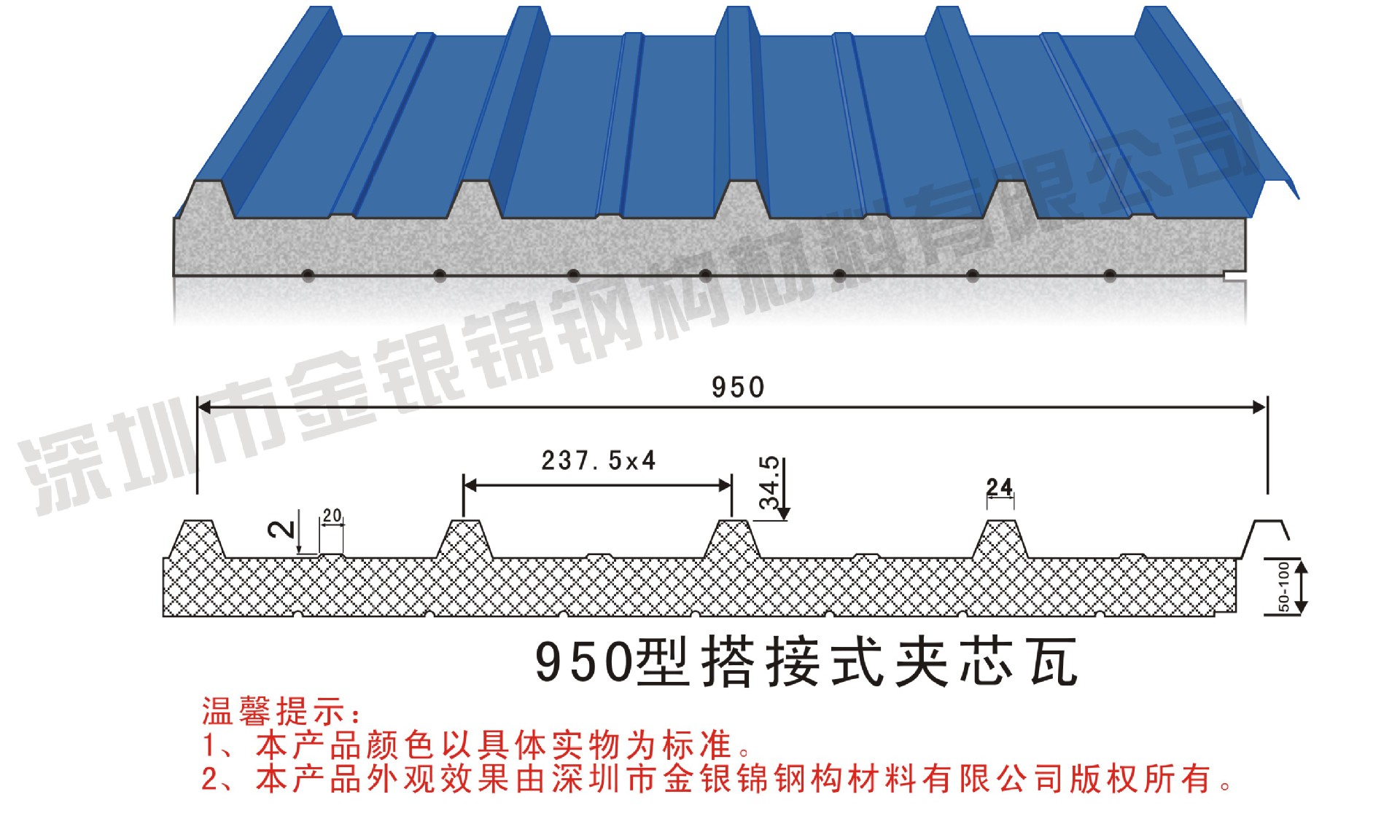 彩钢瓦和彩钢夹芯板之间有什么区别呢？(图4)