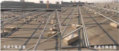 光伏工程施工质量要求见附录A二、安装工程工艺组件支架(图10)