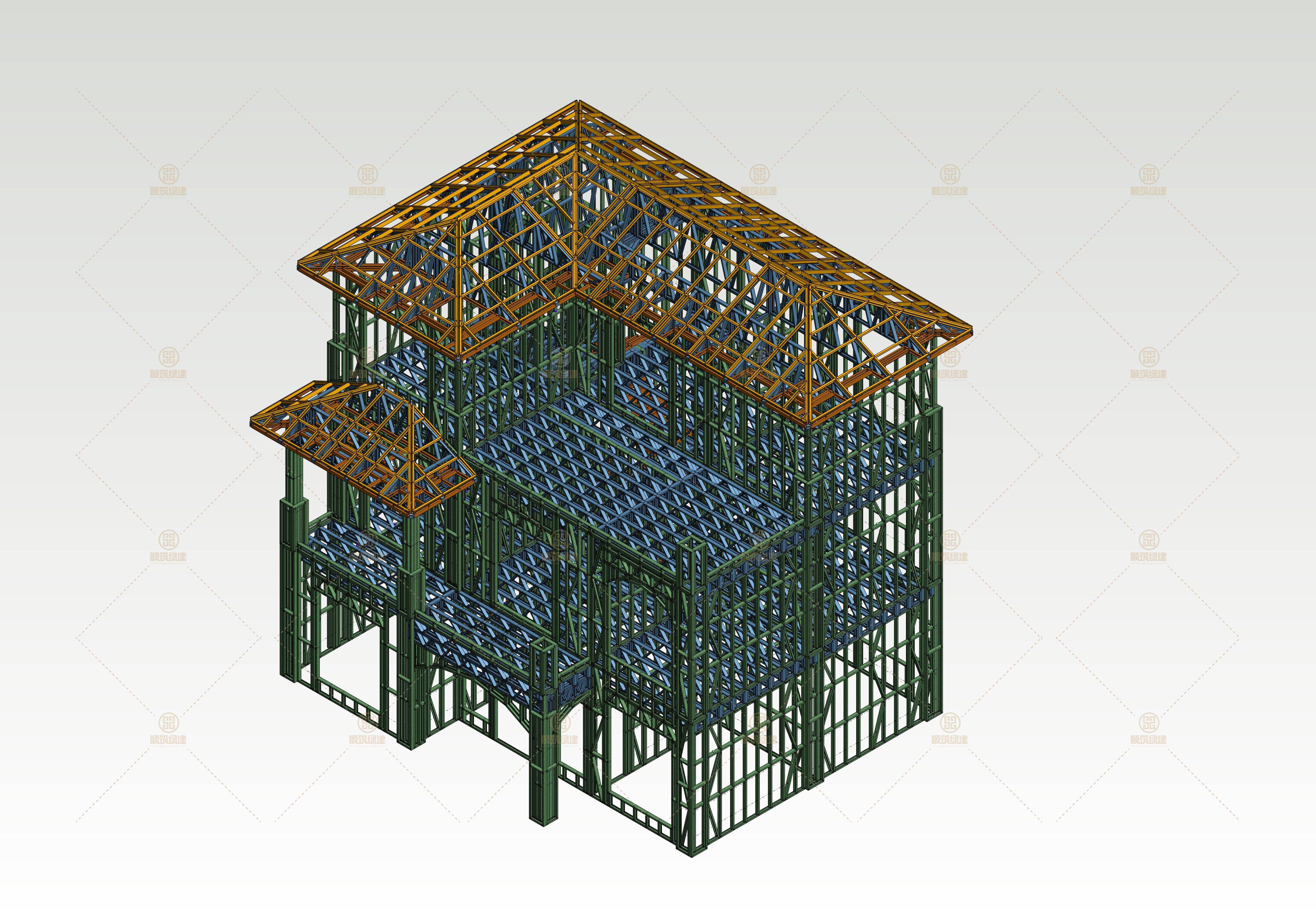 长春二道区阳光华尔兹小区居民楼楼顶建起彩钢房(图2)