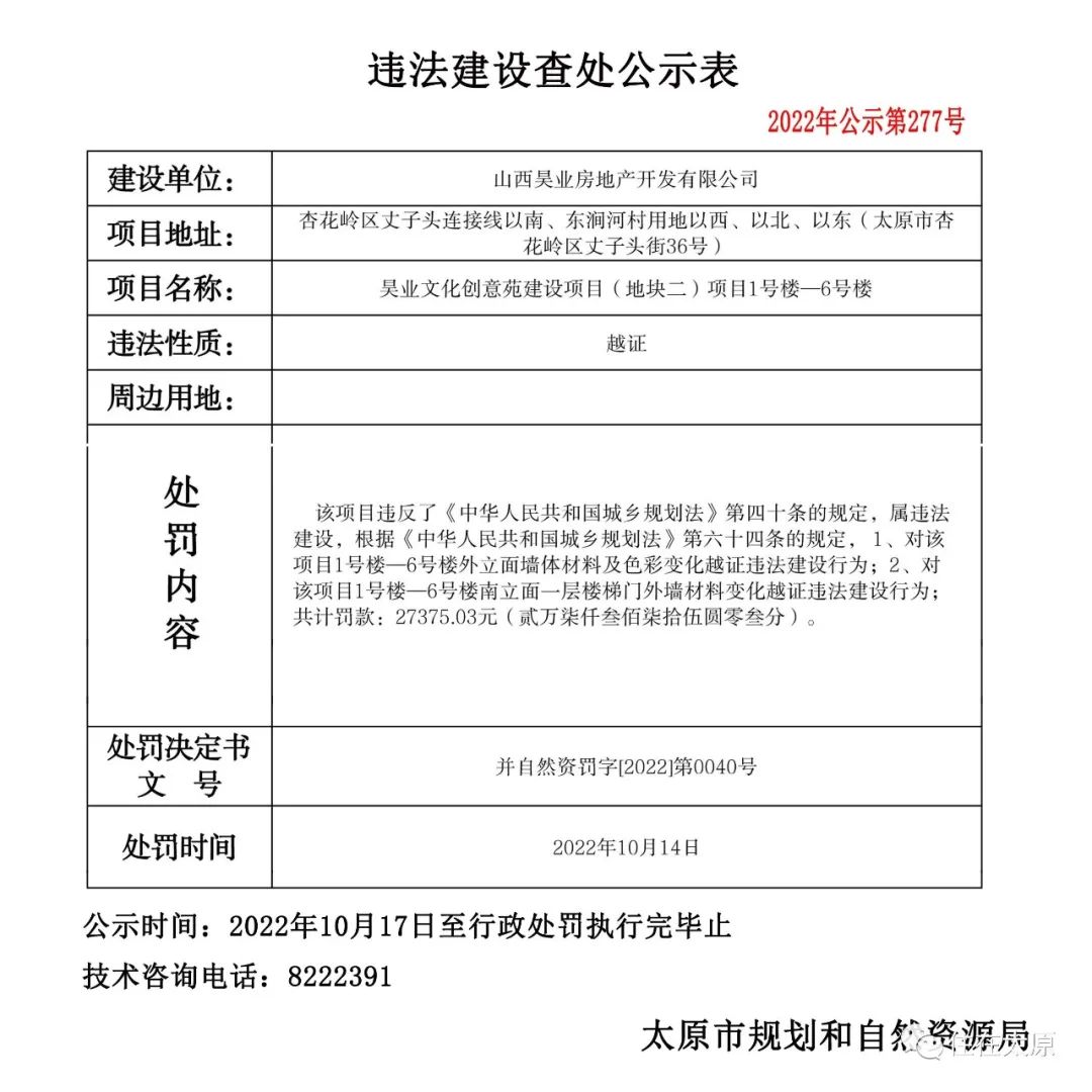 太原市规划和自然资源局发布多项违法建设查处公示(图6)
