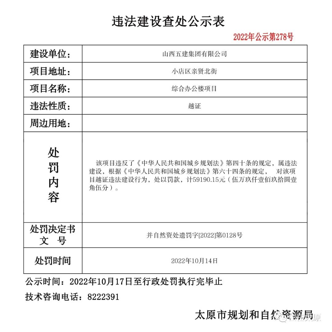 太原市规划和自然资源局发布多项违法建设查处公示(图7)