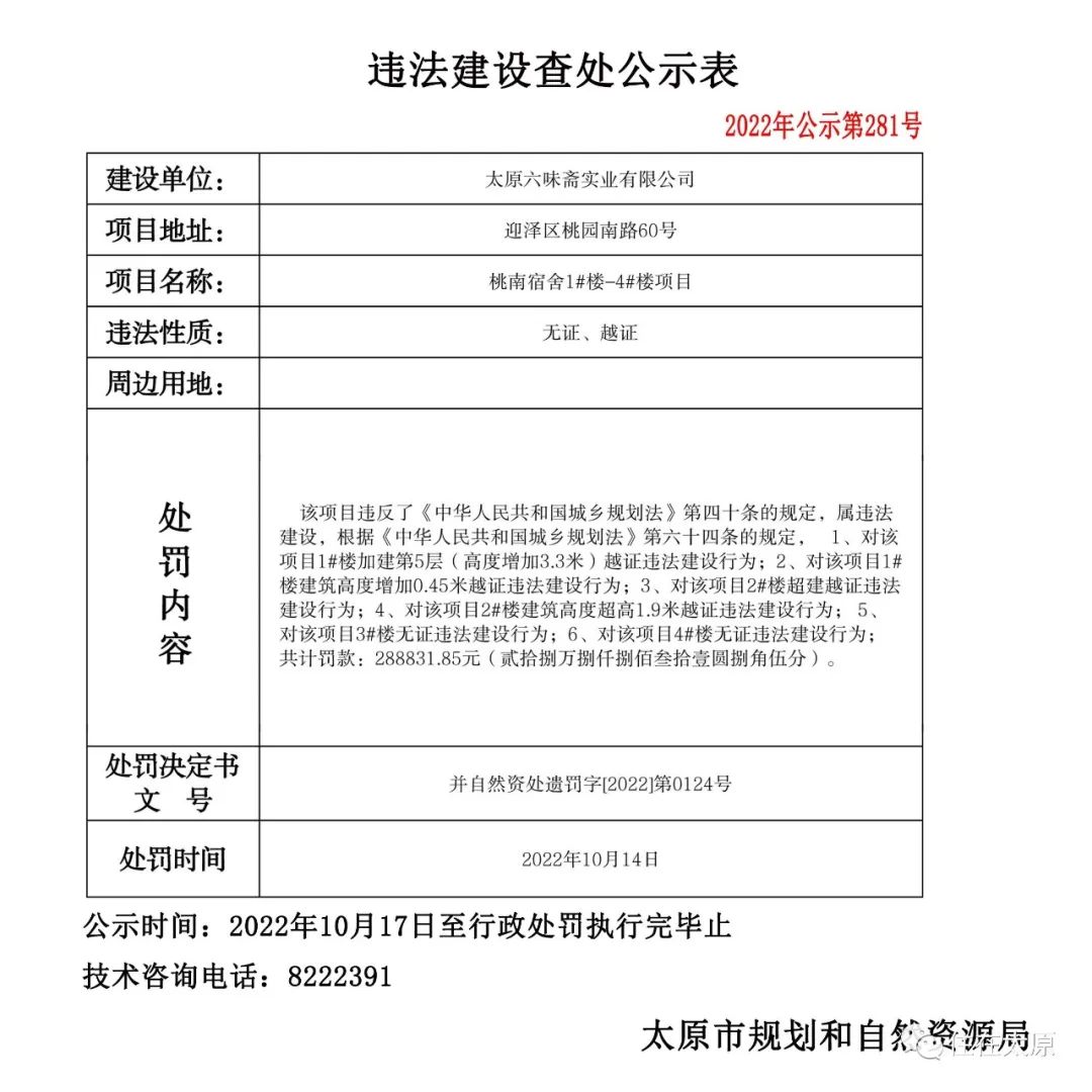 太原市规划和自然资源局发布多项违法建设查处公示(图10)