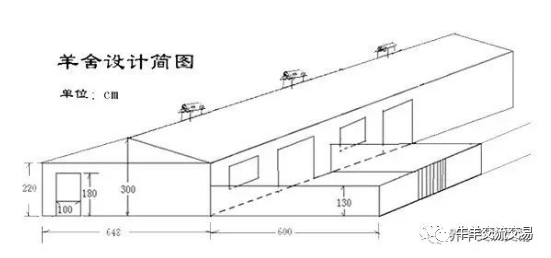 靠墙型羊舍建设示意图，你值得拥有！！(图2)
