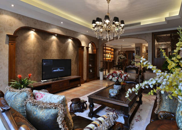 欧式风格装修效果图地中海装修风格特点及特点(图9)