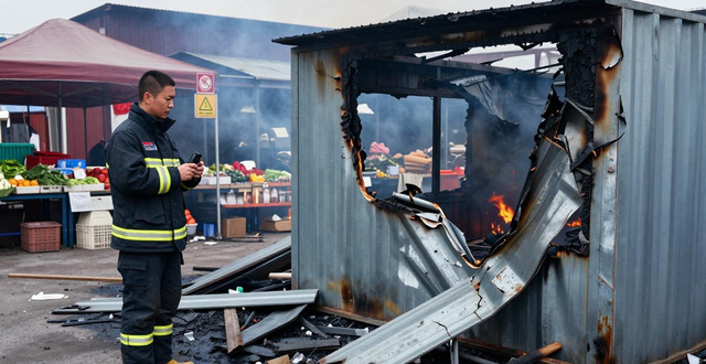 张店区消防大队检查农贸市场,彩钢房使用阻燃材料标准待明确(图1)