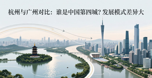 杭州与广州对比：谁是中国第四城？发展模式差异大(图1)