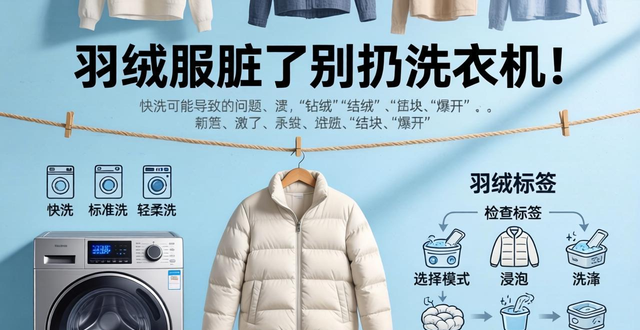 羽绒服脏了别扔洗衣机!5种靠谱清洗法,干净如新超简单(图1)
