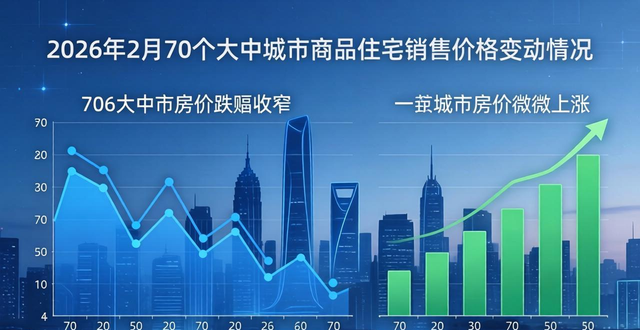 2026年2月70个大中城市商品住宅销售价格变动情况(图1)