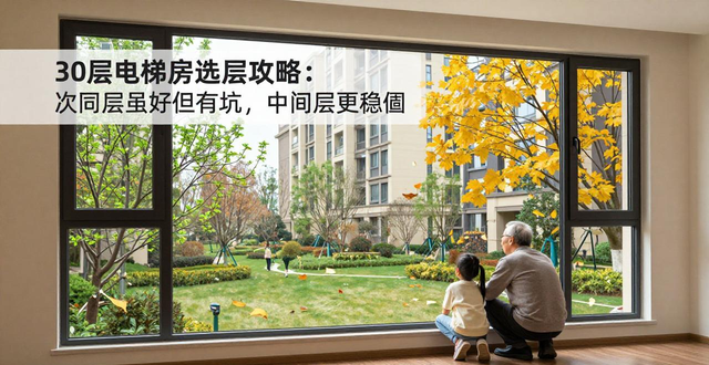 30层电梯房选层攻略:次顶层虽好但有坑,中间层更稳妥(图1)