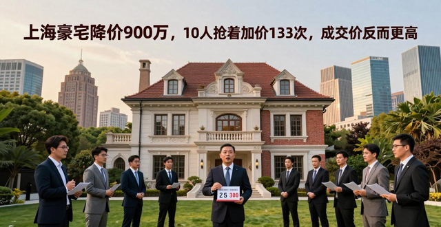 上海豪宅降价900万,10人抢着加价133次,成交价反而更高(图1)