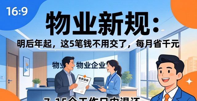 物业新规:明后年起,这5笔钱不用交了,每月省千元(图1)
