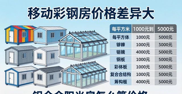 移动彩钢房价格差异大，每平1000到5000元(图1)