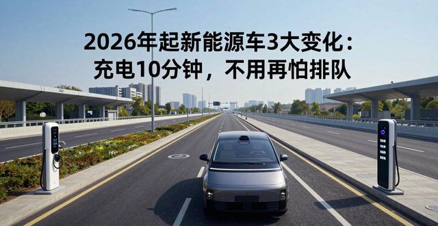 2026年起新能源车3大变化:充电10分钟,不用再怕排队(图1)