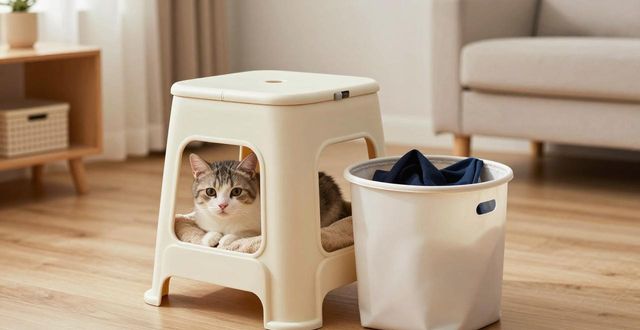 塑料凳别扔！改猫窝脏衣篓，脑洞实用(图1)