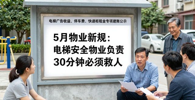 5月物业新规：电梯安全物业负责 30分钟必须救人(图1)