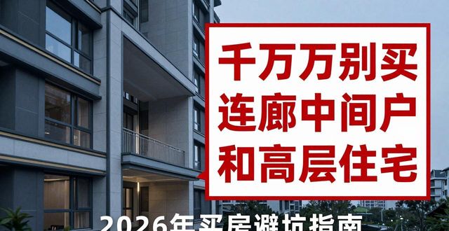 千万别买连廊中间户和高层住宅 买房避坑指南(图1)