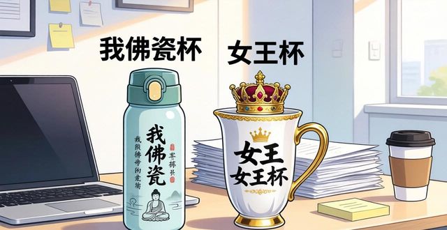 打工人工位必备创意水杯 我佛瓷杯女王杯(图1)