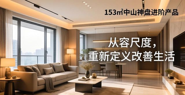 中山神盘119㎡卖光了！153㎡热销中，179㎡样板间快开(图1)