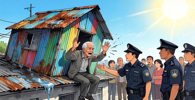 邻居房顶私搭彩钢房引纠纷，影响采光还漏雨(图1)