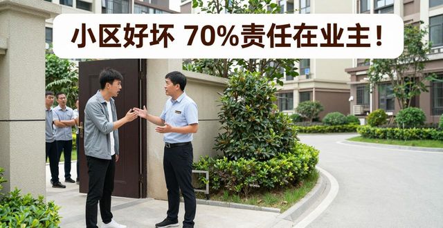 小区好坏 70%责任在业主!为啥总有人喊国家兜底管物业?(图1)