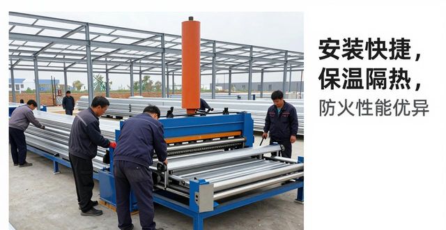泊头彩钢压瓦机优势多，保温隔热、安装快捷还防火(图1)