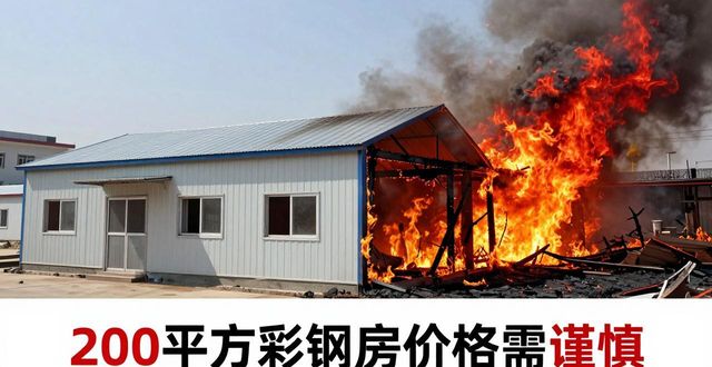 彩钢板房火灾频发危害大!200平方彩钢房价格几何?(图1)