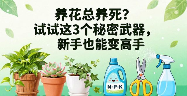 养花总养死?试试这3个秘密武器,新手也能变高手(图1)