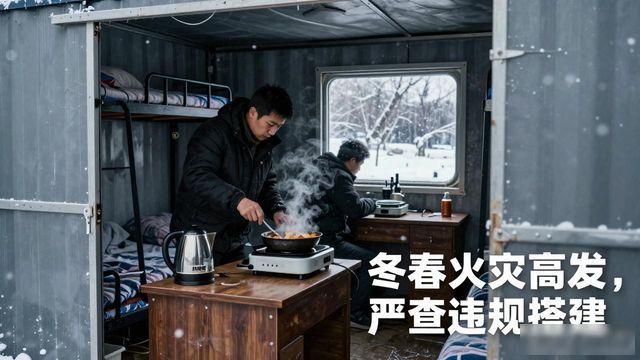 本溪出租彩钢房注意!冬春火灾高发,严查违规搭建(图1)