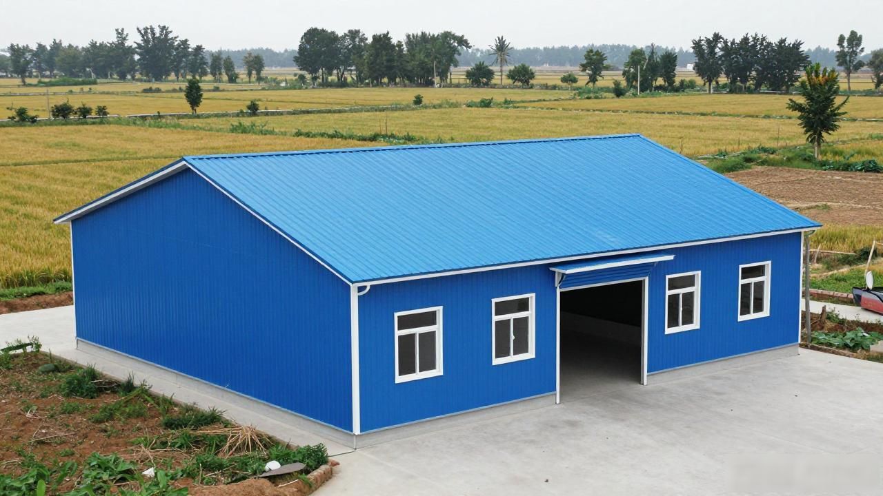 农村门面彩钢房造型图,便宜实用但别当住房(图1)