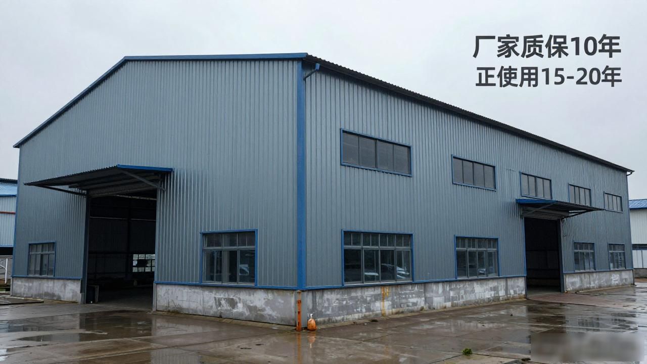 二手彩钢厂房1500-2000平,重庆潮湿环境能用多久?(图1)