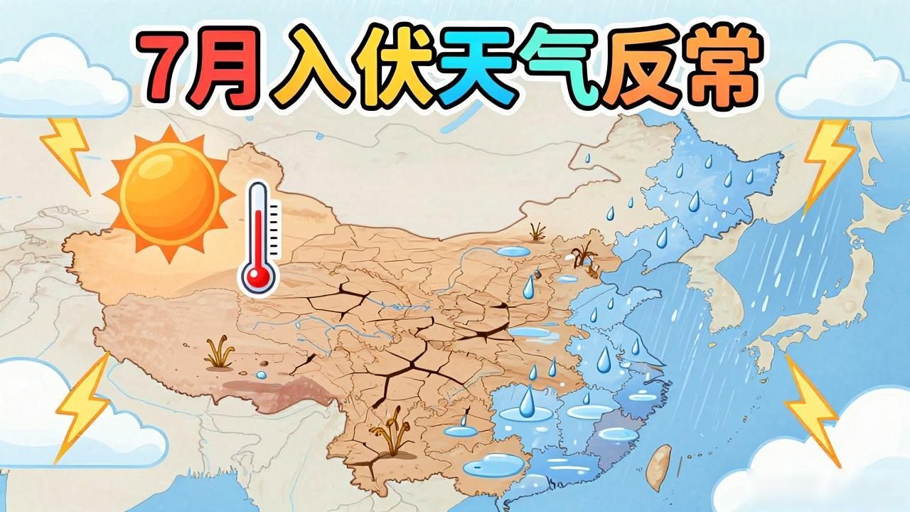 7月入伏天气更反常?北方高温南方潮,提前准备这三点(图1)