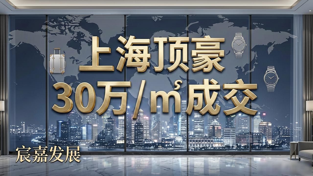 上海顶豪30万/㎡成交,宸嘉发展凭什么让买家抢购?(图1)