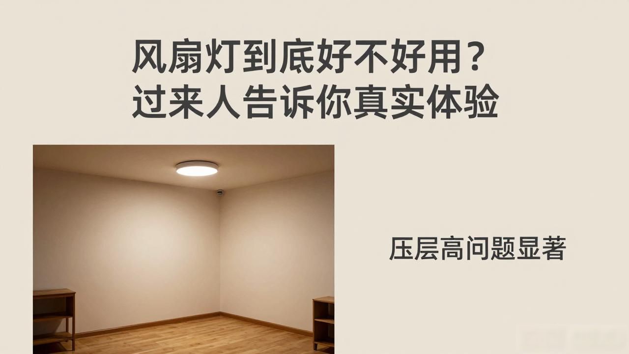 风扇灯到底好不好用？过来人告诉你真实体验(图1)
