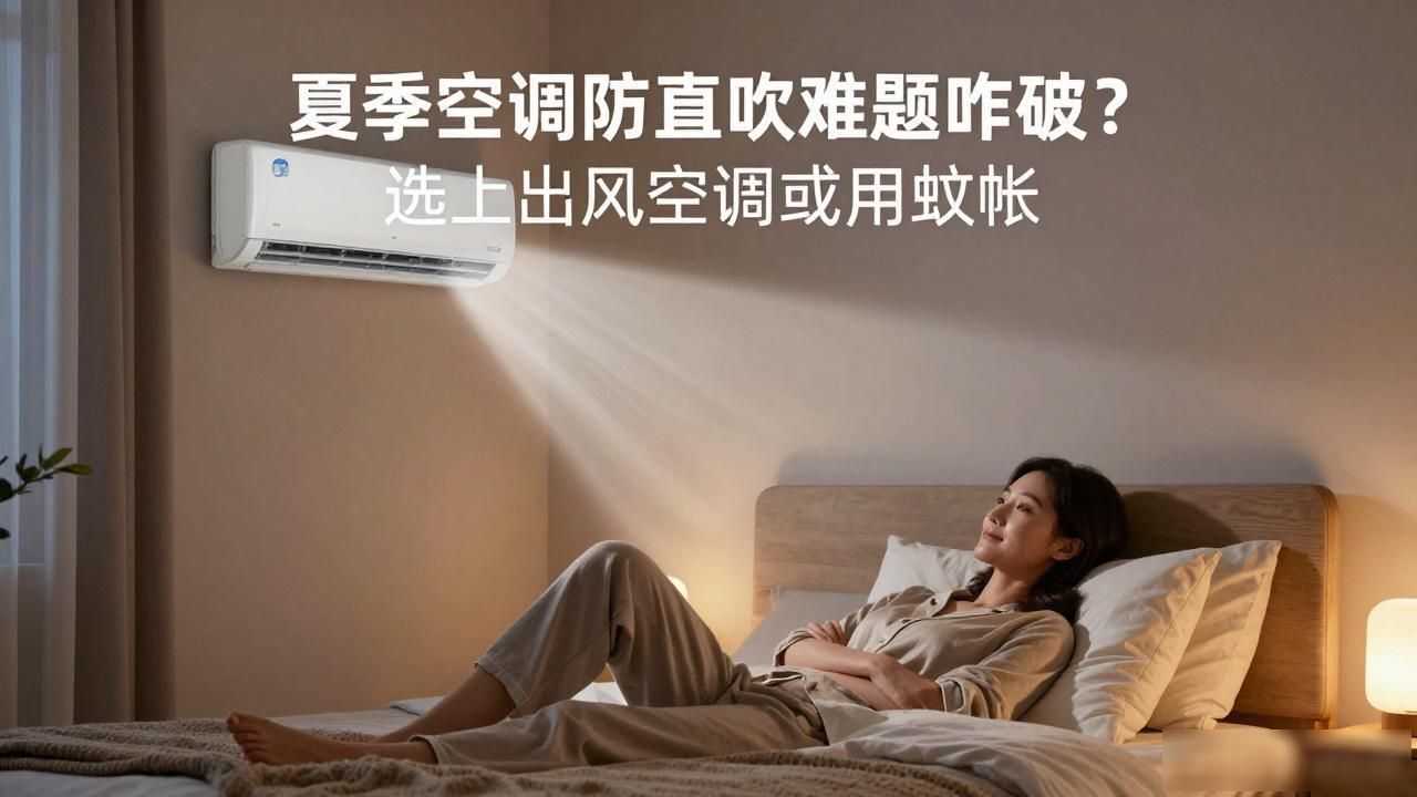 夏季空调防直吹难题咋破?选上出风空调或用蚊帐(图1)