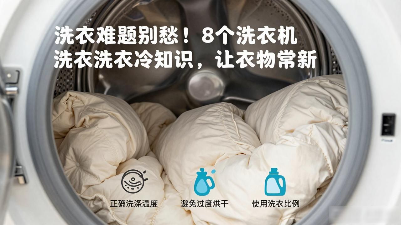 洗衣难题别愁!8个洗衣机洗衣冷知识,让衣物常新(图1)