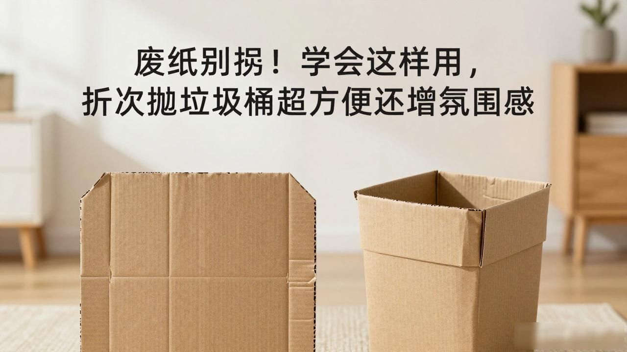 废纸别扔!学会这样用,折次抛垃圾桶超方便还增氛围感(图1)