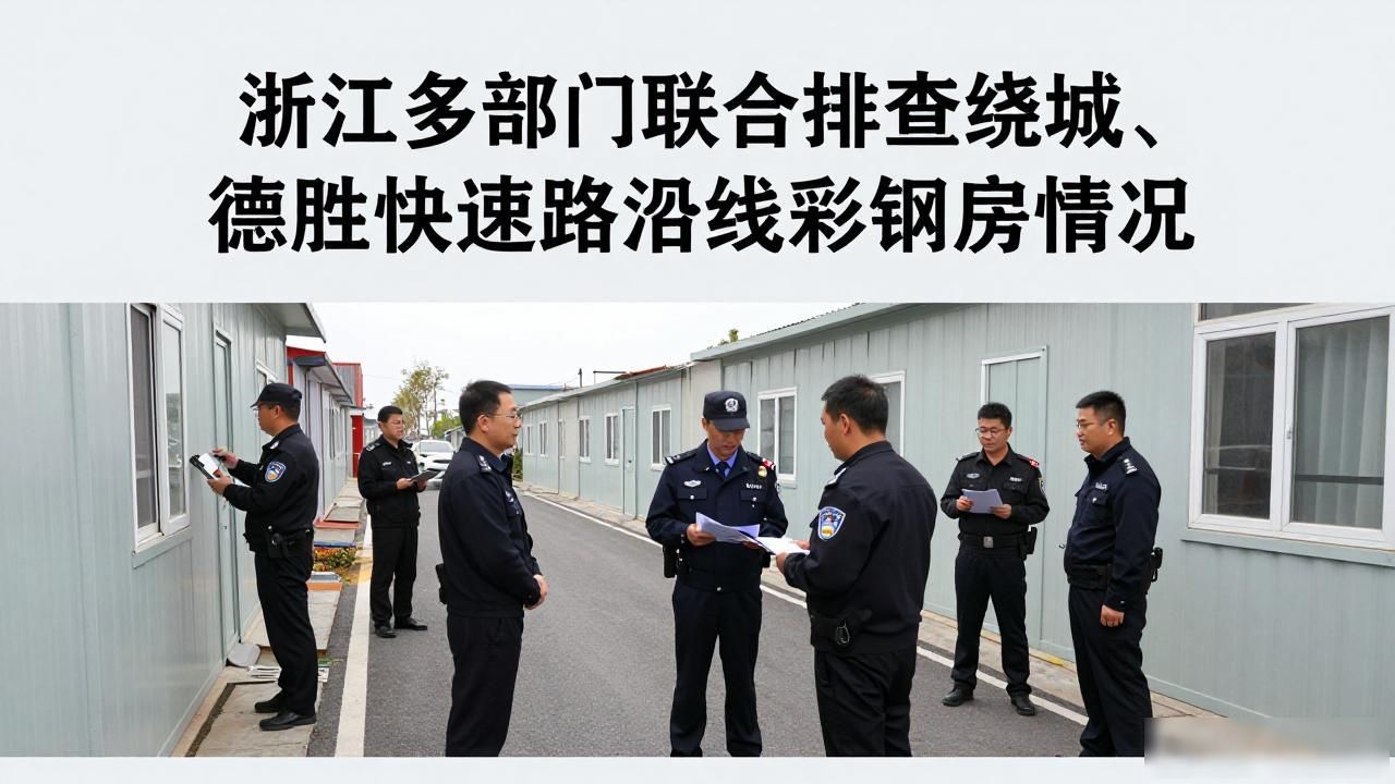 浙江多部门联合排查绕城、德胜快速路沿线彩钢房情况(图1)