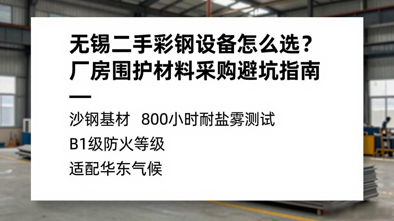 无锡二手彩钢设备怎么选?厂房围护材料采购避坑指南(图1)