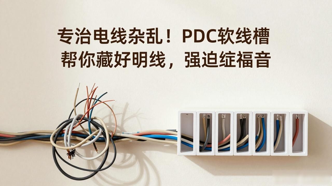 专治电线杂乱!PVC软线槽帮你藏好明线,强迫症福音(图1)