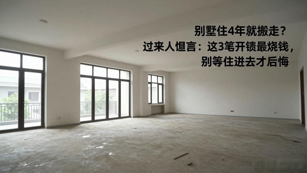 别墅住4年就搬走？过来人坦言：这3笔开销最烧钱，别等住进去才后悔(图1)