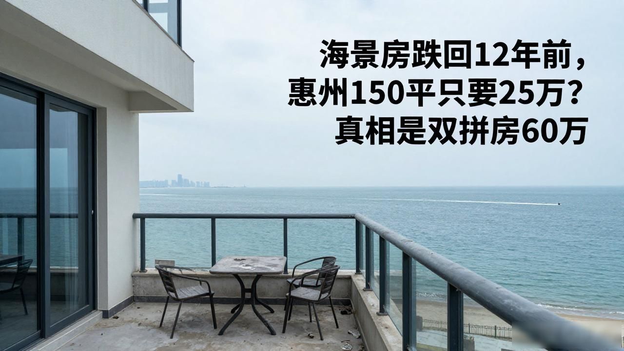 海景房跌回12年前,惠州150平只要25万?真相是双拼房60万(图1)
