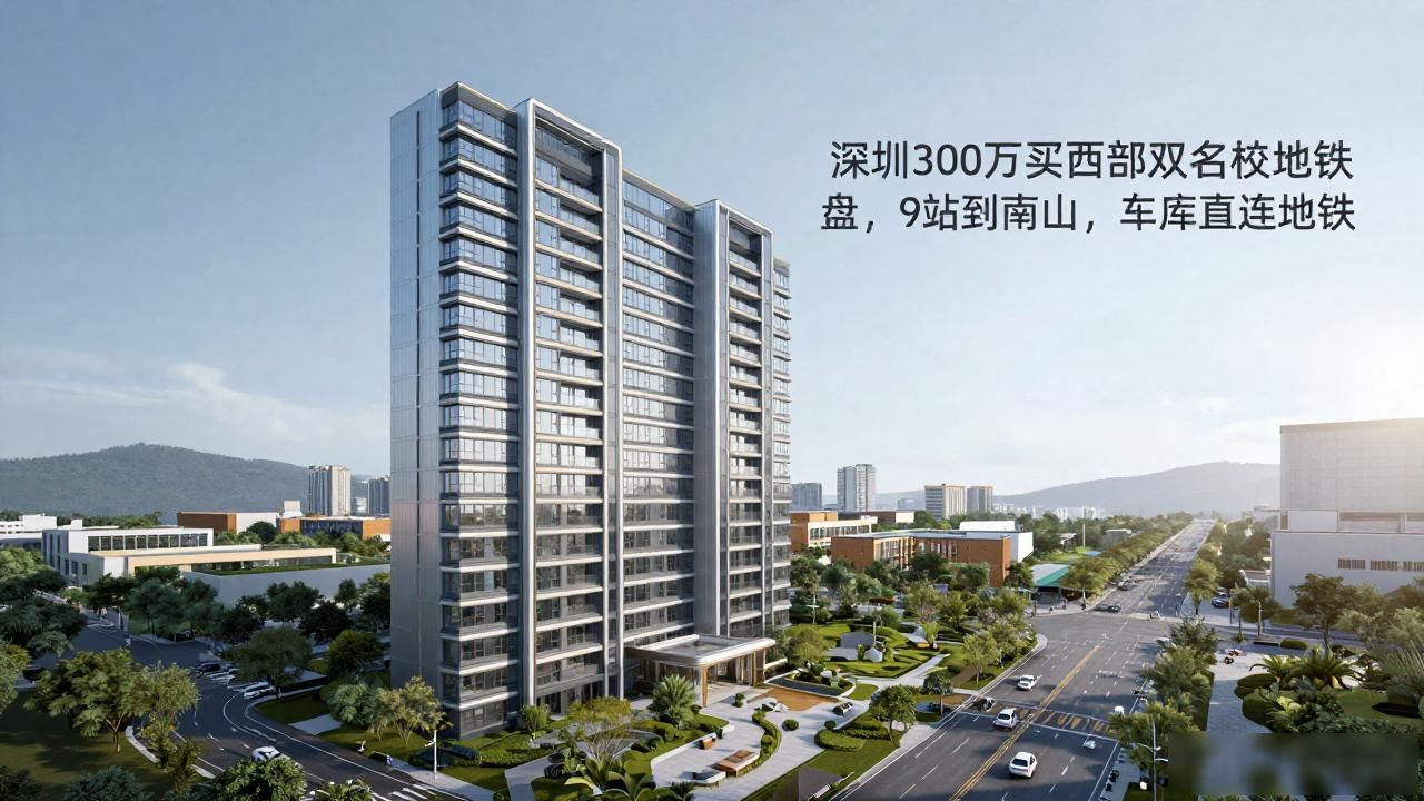 深圳300万买西部双名校地铁盘,9站到南山,车库直连地铁(图1)